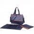 LH1655D2 - Miss Lulu Matte Oilcloth Maternity Baby Changing Bag Polka Dot Navy LH1655D2 - Miss Lulu Matte Oilcloth Maternity Baby Changing Bag Polka Dot Navy